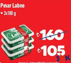 PINAR LABNE 3X180 G 3'LÜ fiyat ve kampanya bilgisi